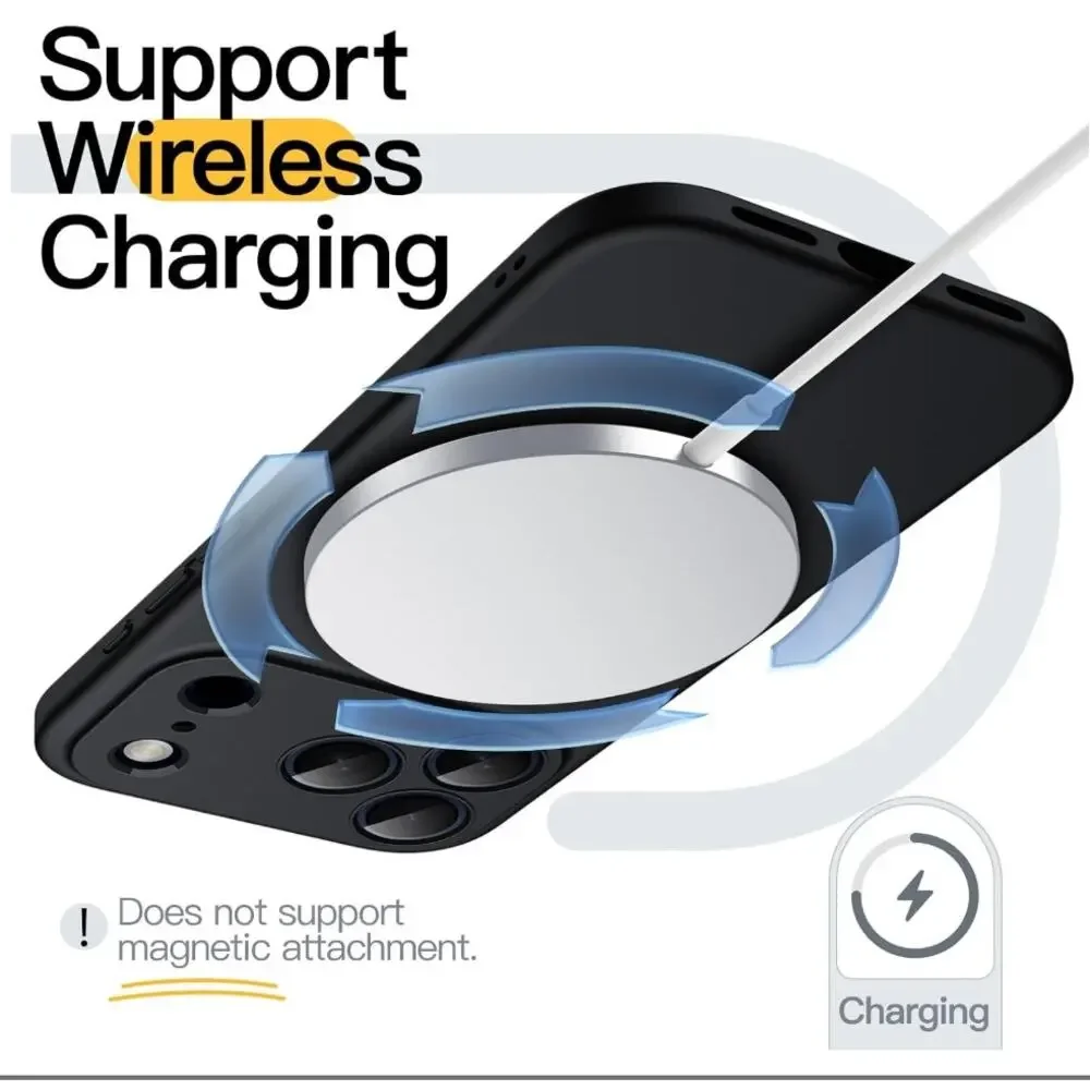 JETech Case for iPhone 17 Pro 6.3 Soft TPU Matte Black Lens Protection NEW